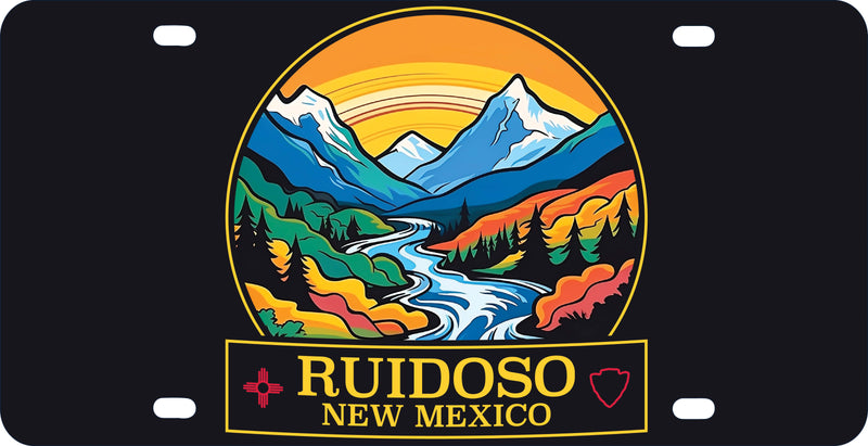 Ruidoso New Mexico Design B Souvenir Metal License Plate