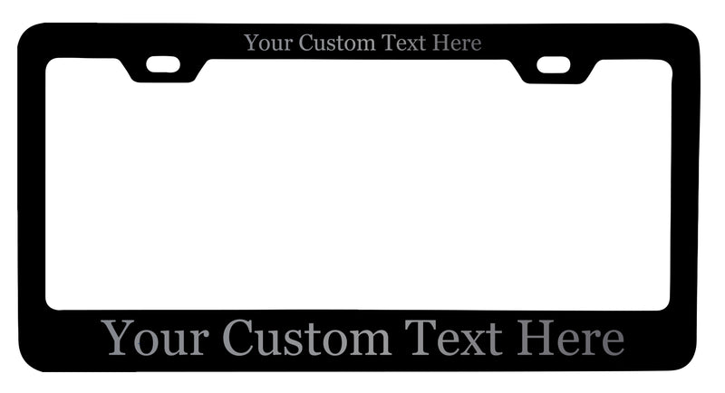 Personalized Etched Metal License Plate Frame with Custom Text