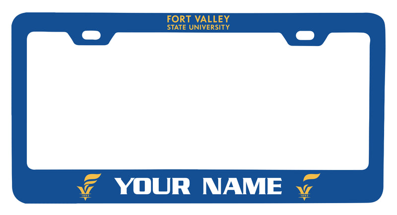 Fort Valley State University Customizable Metal License Plate Frame Officially Licensed Collegiate Product