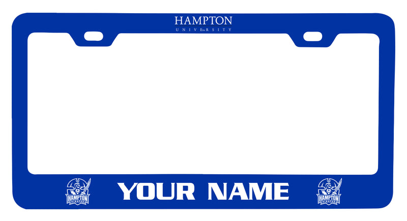Hampton University Customizable Metal License Plate Frame Officially Licensed Collegiate Product