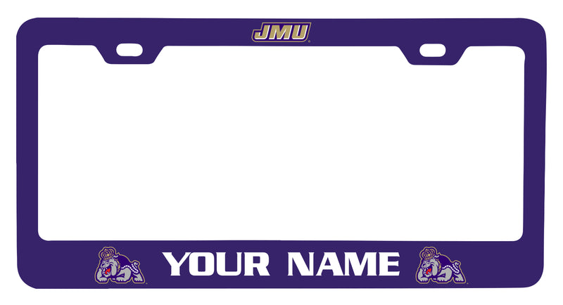 James Madison Dukes Customizable Metal License Plate Frame Officially Licensed Collegiate Product