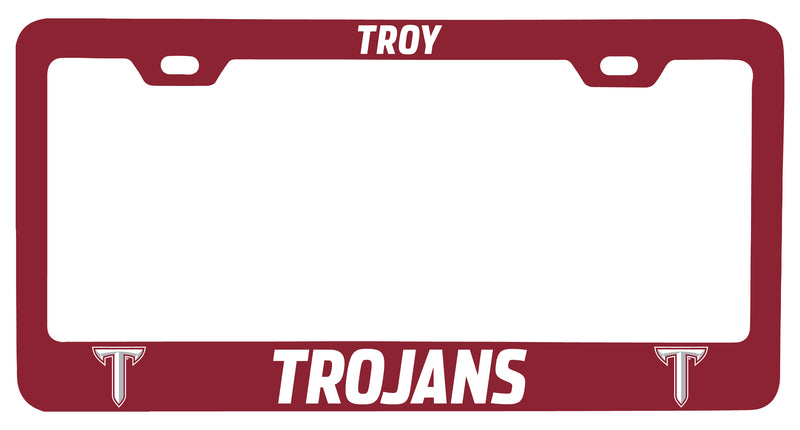 NCAA Troy University Trojans License Plate Frame - Colorful Heavy Gauge Metal, Officially Licensed