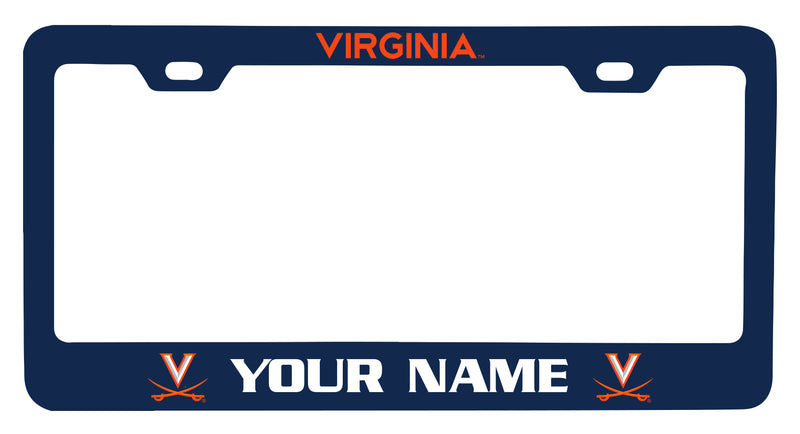 Virginia Cavaliers Customizable Metal License Plate Frame Officially Licensed Collegiate Product