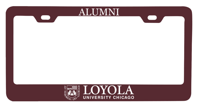 NCAA Loyola University Ramblers Alumni License Plate Frame - Colorful Heavy Gauge Metal, Officially Licensed