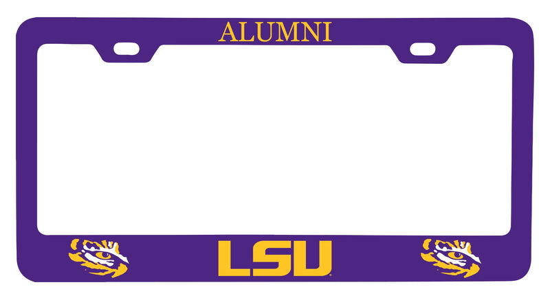 NCAA LSU Tigers Alumni License Plate Frame - Colorful Heavy Gauge Metal, Officially Licensed