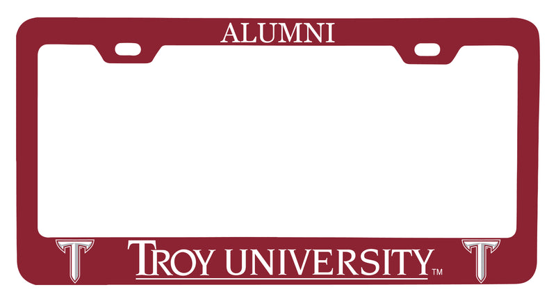 NCAA Troy University Alumni License Plate Frame - Colorful Heavy Gauge Metal, Officially Licensed