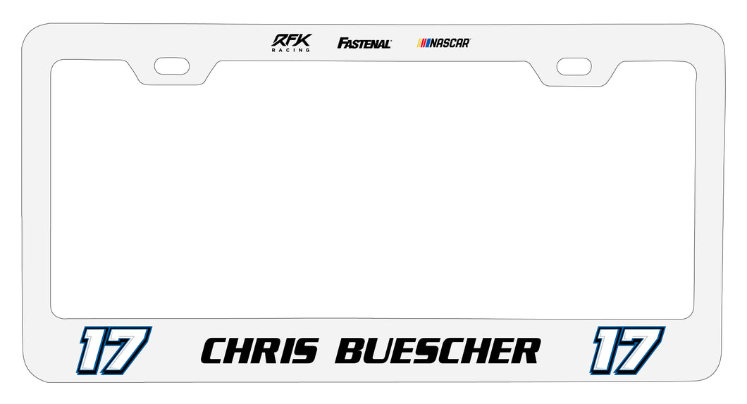 #17 Chris Buescher Officially Licensed Metal License Plate Frame