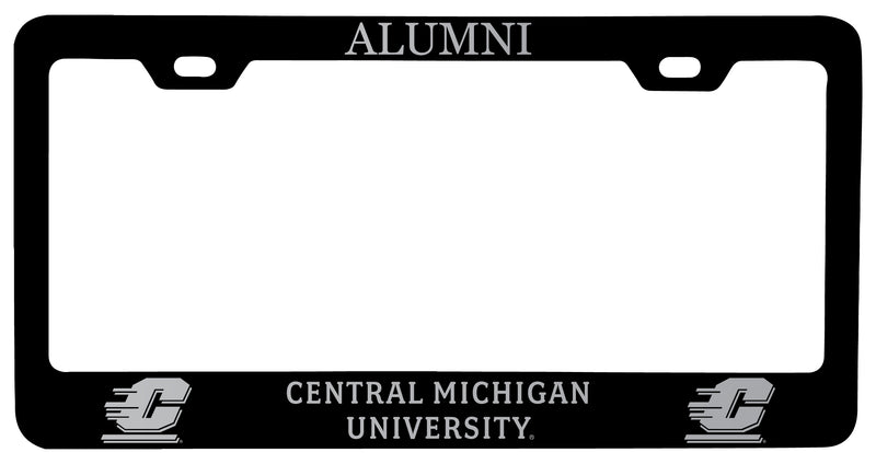 Central Michigan University Alumni Engraved Metal License Plate Frame Black Officially Licensed