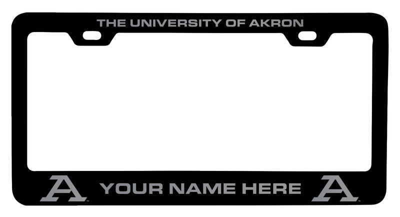 Customizable Akron Zips NCAA Laser-Engraved Metal License Plate Frame - Personalized Car Accessory