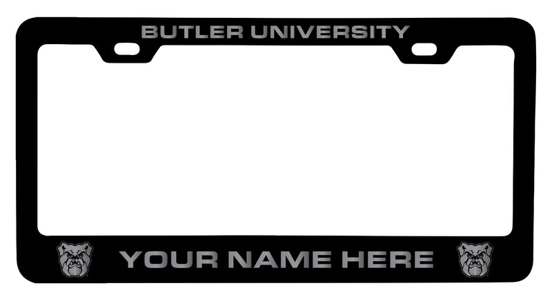 Butler Bulldogs Customizable Engraved Metal License Plate Frame Officially Licensed Collegiate Product Black