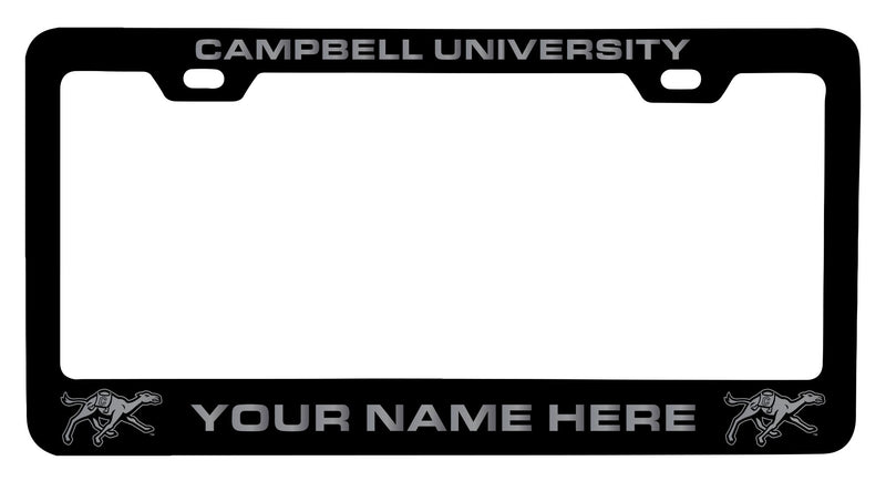 Customizable Campbell University Fighting Camels NCAA Laser-Engraved Metal License Plate Frame - Personalized Car Accessory