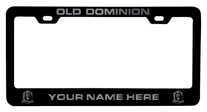 Old Dominion Monarchs Customizable Engraved Metal License Plate Frame Officially Licensed Collegiate Product Black
