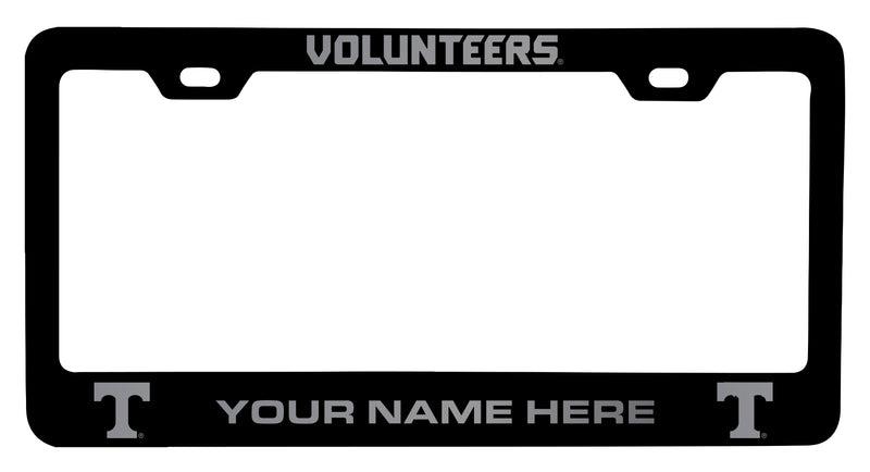 Tennessee Knoxville Customizable Engraved Metal License Plate Frame Officially Licensed Collegiate Product Black