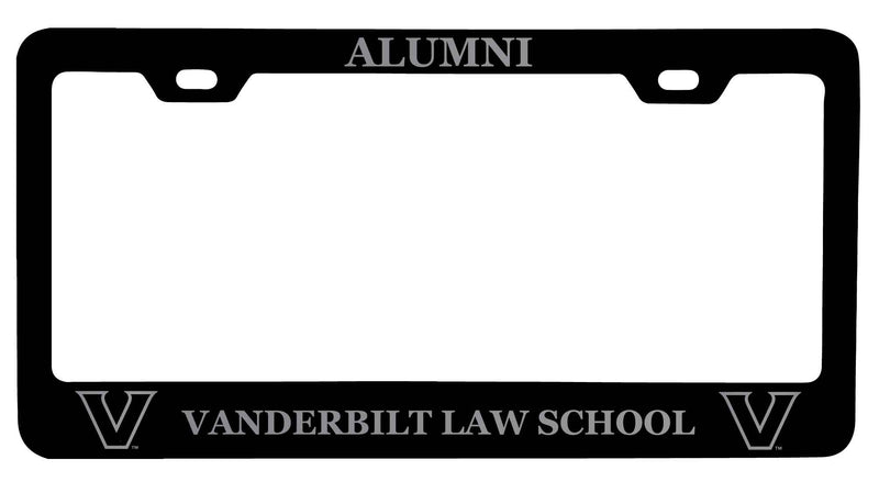 Vanderbilt University Law School Laser-Engraved Metal License Plate Frame Black