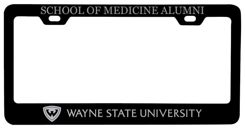 Wayne State University School of Medicine Alumni Engraved Metal License Plate Frame