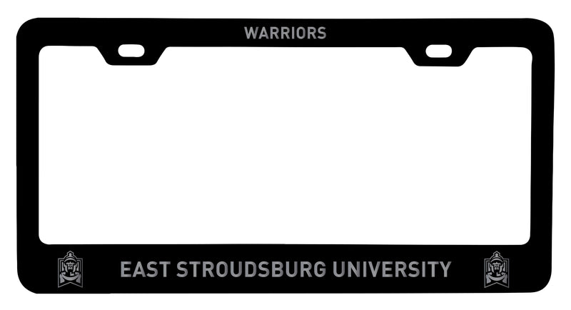 East Stroudsburg University NCAA Laser-Engraved Metal License Plate Frame - Choose Black or White Color