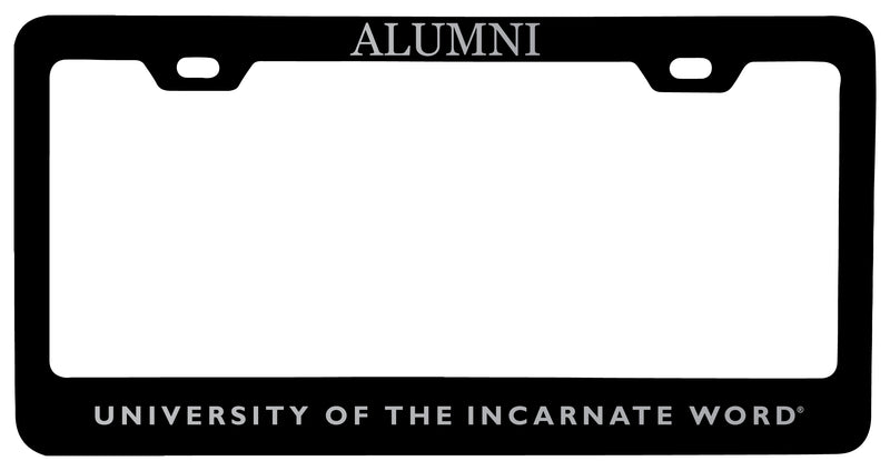 Incarnate Word Cardinals Alumni Engraved Metal License Plate Frame Black Officially Licensed