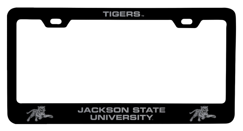 Jackson State University Engraved Metal License Plate Frame White Officially Licensed Collegiate Product White