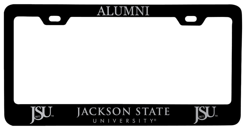 Jackson State University Alumni Engraved Metal License Plate Frame Black Officially Licensed