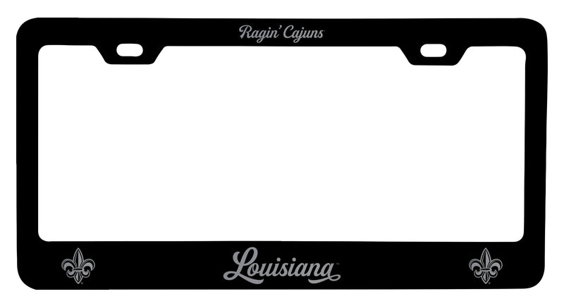 Louisiana at Lafayette Engraved Metal License Plate Frame Black Officially Licensed Collegiate Product Black