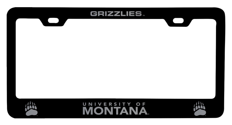 Montana University Engraved Metal License Plate Frame Black Officially Licensed Collegiate Product Black