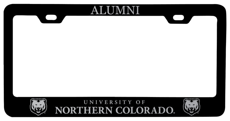 Northern Colorado Bears Alumni Engraved Metal License Plate Frame Black Officially Licensed