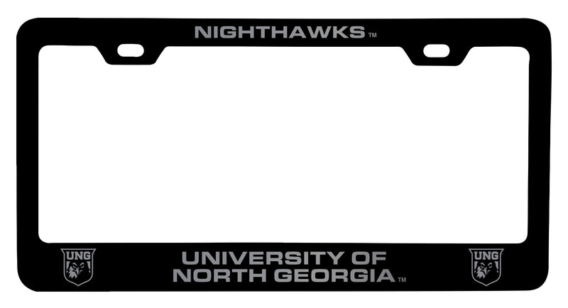 North Georgia Nighhawks Engraved Metal License Plate Frame Black Officially Licensed Collegiate Product Black
