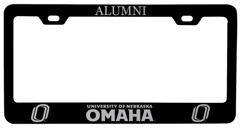 Nebraska at Omaha Alumni Engraved Metal License Plate Frame Black Officially Licensed
