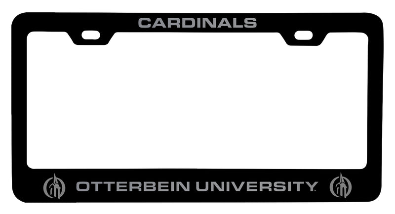 Otterbein University Engraved Metal License Plate Frame Black Officially Licensed Collegiate Product Black