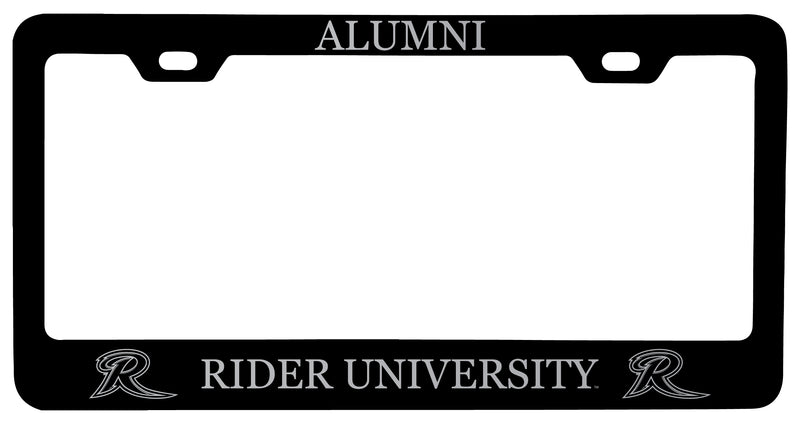 Rider University Broncs Alumni Engraved Metal License Plate Frame Black Officially Licensed