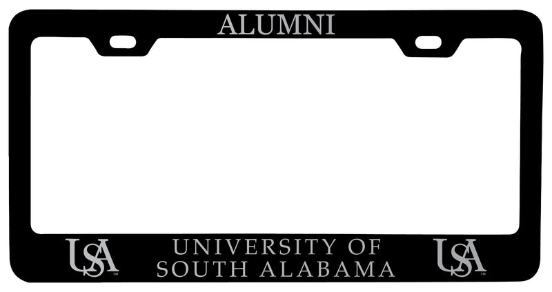University of South Alabama Alumni Engraved Metal License Plate Frame Black Officially Licensed