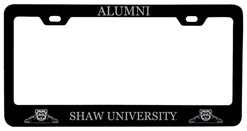 Shaw University Bears Alumni Engraved Metal License Plate Frame