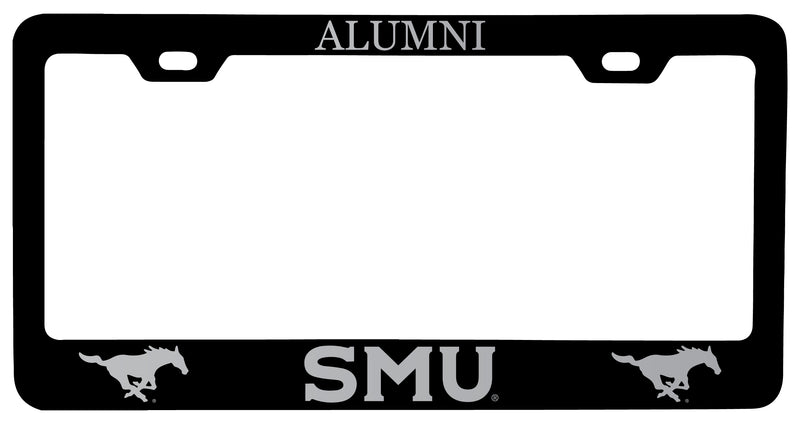Southern Methodist University Alumni Engraved Metal License Plate Frame Black Officially Licensed