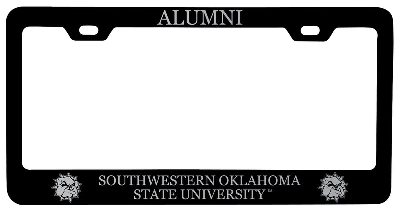 Southwestern Oklahoma State University Alumni Engraved Metal License Plate Frame