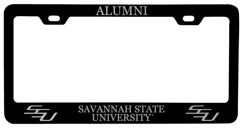 Savannah State University Alumni Engraved Metal License Plate Frame Black Officially Licensed