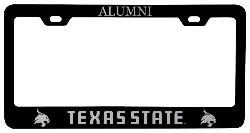Texas State Bobcats Alumni Engraved Metal License Plate Frame