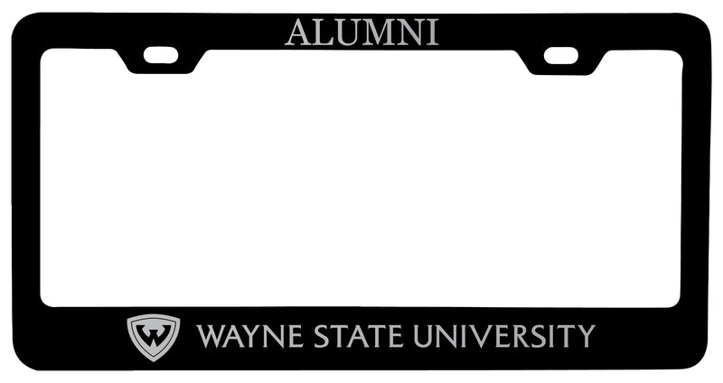 Wayne State Alumni Engraved Metal License Plate Frame Black Officially Licensed