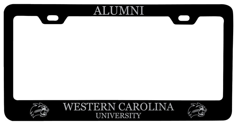 Western Carolina University Alumni Engraved Metal License Plate Frame Black Officially Licensed