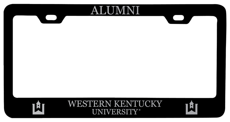 Western Kentucky Hilltoppers Alumni Engraved Metal License Plate Frame Black Officially Licensed