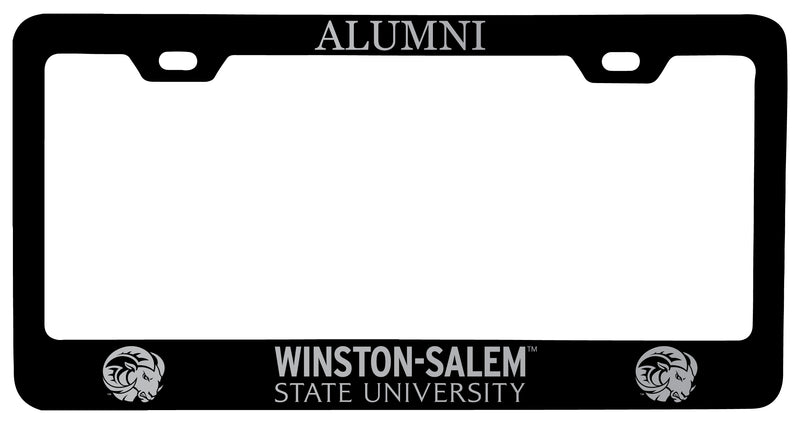 Winston-Salem State Alumni Engraved Metal License Plate Frame Black Officially Licensed