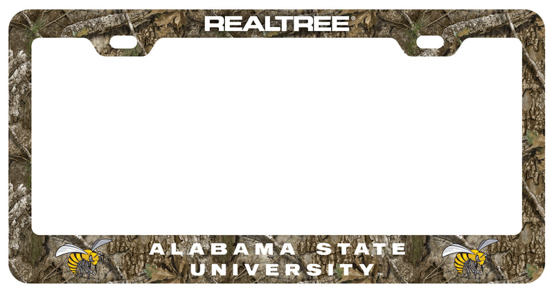 Alabama State University Officially Licensed Realtree Camo License Plate Frame