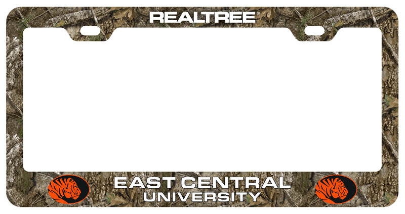 East Central University Tigers Officially Licensed Realtree Camo License Plate Frame