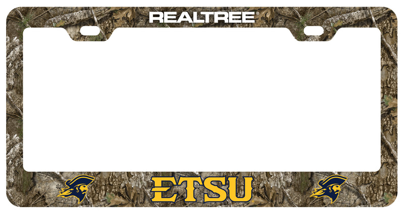 East Tennessee State University Officially Licensed Realtree Camo License Plate Frame