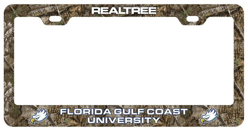 Florida Gulf Coast Eagles Officially Licensed Realtree Camo License Plate Frame