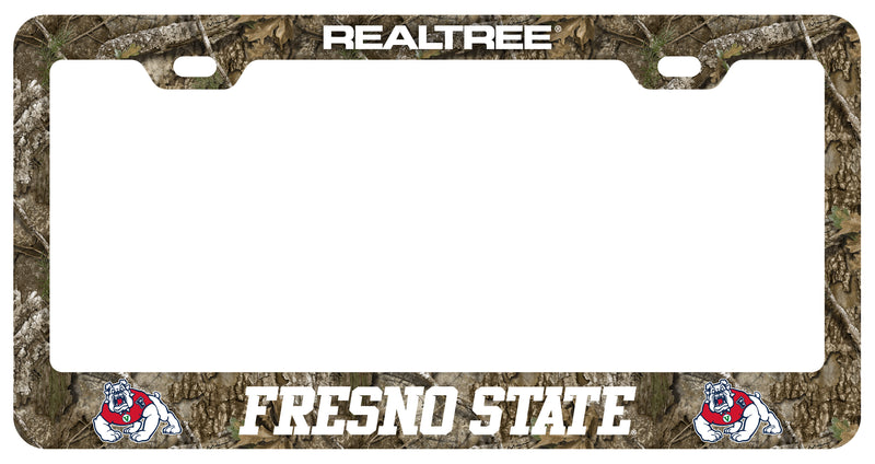 Fresno State Bulldogs Officially Licensed Realtree Camo License Plate Frame