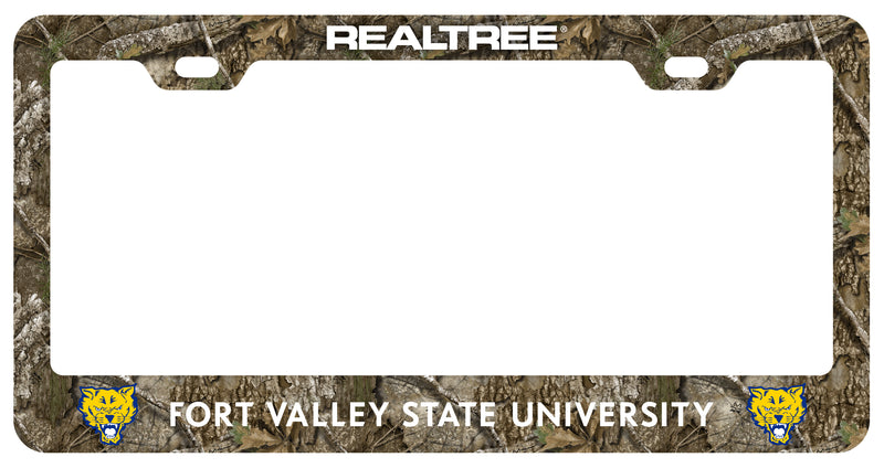 Fort Valley State University Officially Licensed Realtree Camo License Plate Frame