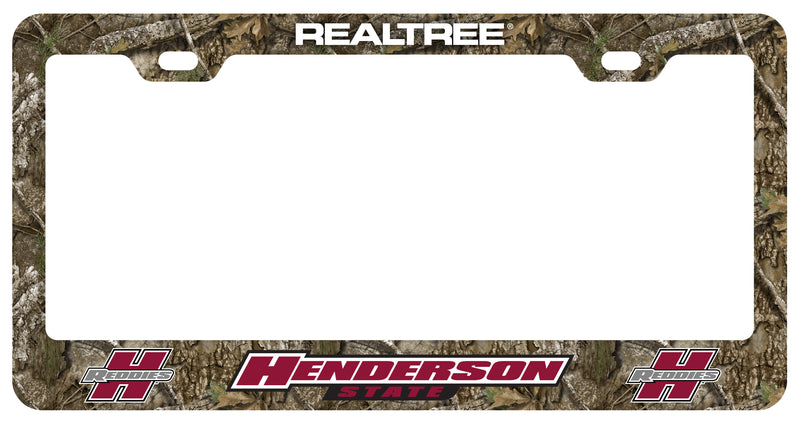 Henderson State Reddies Officially Licensed Realtree Camo License Plate Frame