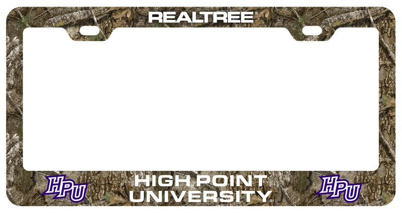 High Point University Officially Licensed Realtree Camo License Plate Frame