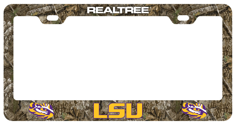 LSU Tigers Officially Licensed Realtree Camo License Plate Frame
