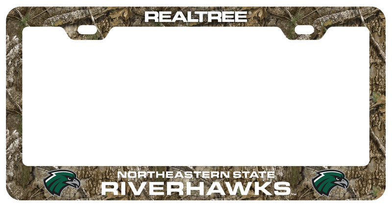 Northeastern State University Riverhawks Officially Licensed Realtree Camo License Plate Frame